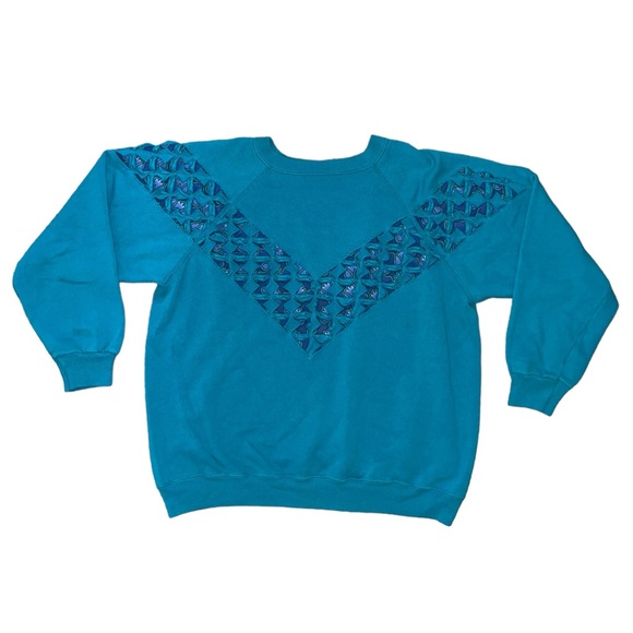 PacSun Other - vintage 90s turquoise oversized baggy crewneck granny sweatshirt sweater